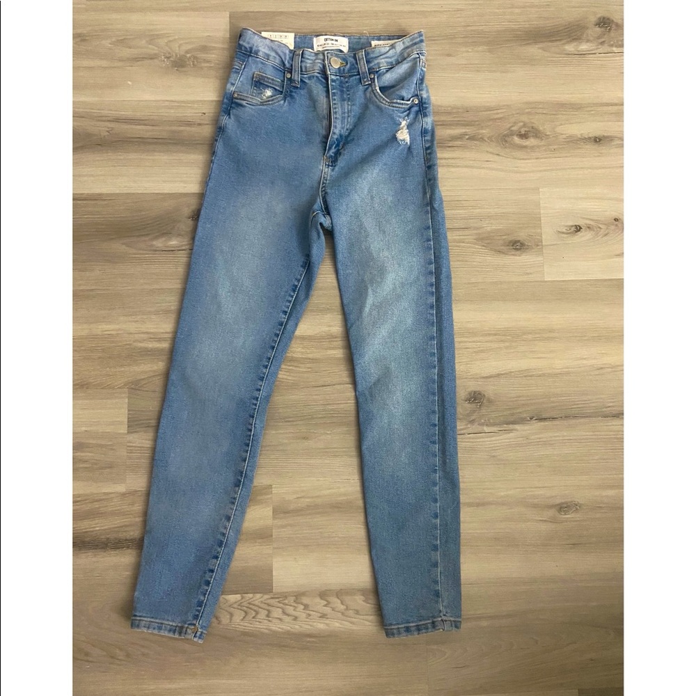 High cropped skinny jeans